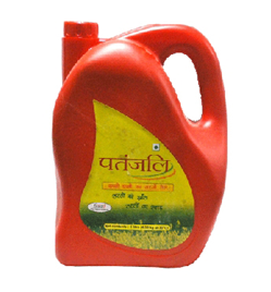 Patanjali Kachi Ghani Mustard Oil (Can),5 Ltr