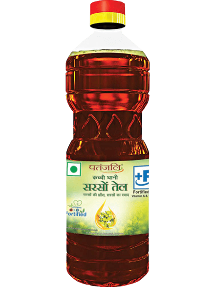 Patanjali Kachi Ghani Mustard Oil, 1 L Bottle