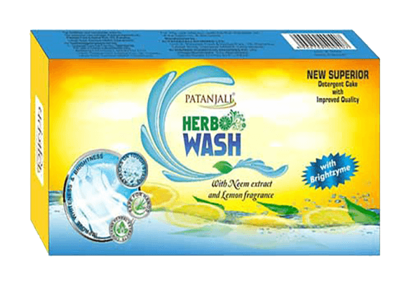 Patanjali Herbo Wash Bar Lemon Fragrance, 250g