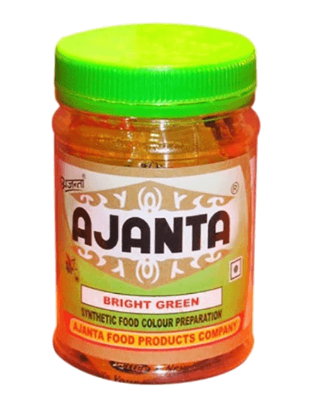 Ajanta Bright Green Food Colour, 100gm