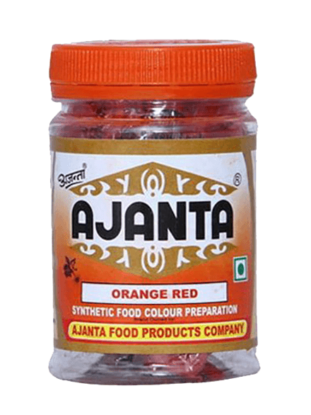 Ajanta Orange Red Food Colour, 100gm