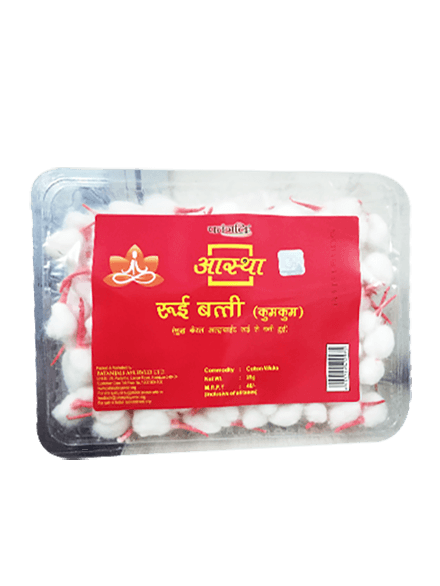 Patanjali Aastha Cotton Wicks, 200 Pcs