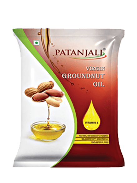 Patanjali Virgin Groundnut Oil pouch, 1 Ltr