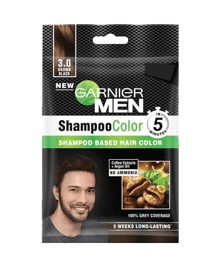 Garnier Men Shampoo Color 3.0 brown black (10 ml+10 ml)