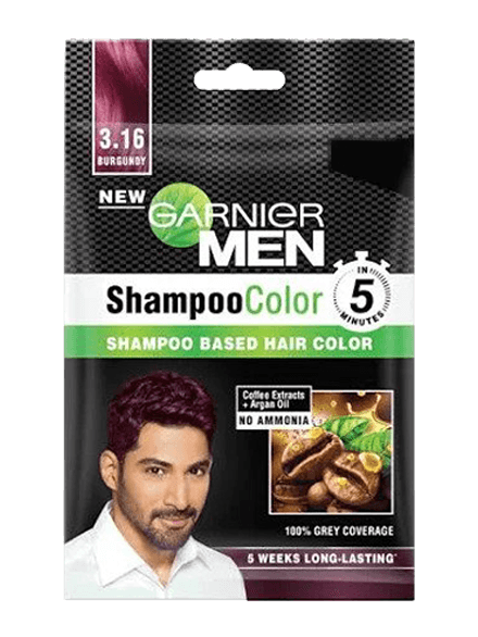 Garnier Men Shampoo Hair Color 3.16 burgundy (10 ml+10 ml)