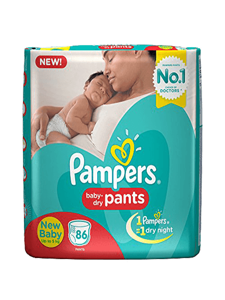 Pampers Baby Dry Pants New Baby, 86 Pants