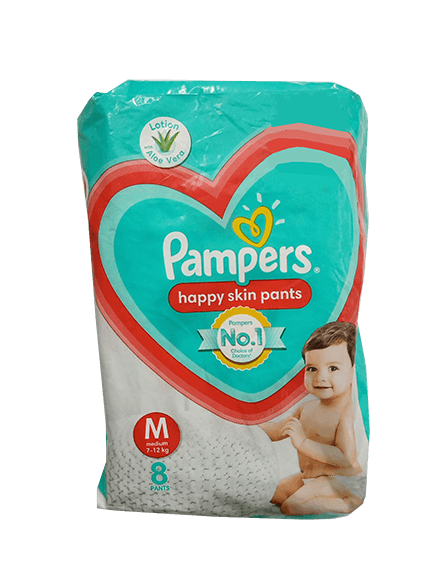 Pampers Happy Skin Pants Medium, 8 Pants