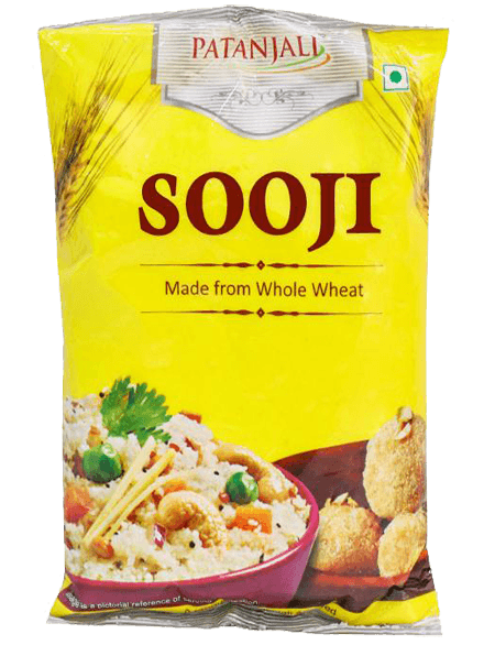 Patanjali Sooji Made From Whole Wheat, 500 Gm