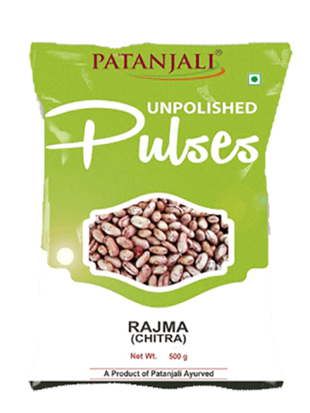 Patanjali Unpolished Pulses Rajma Chitra, 500 Gm