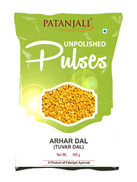 Patanjali Unpolished Pulses Arhar Dal, 500 Gm