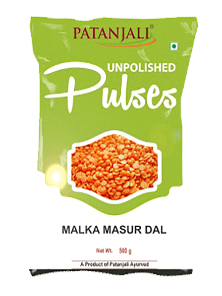 Patanjali Unpolished Malka Masur Dal, 500 Gm