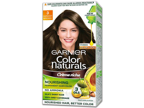 Garnier Color Naturals Crème Riche 3 Darkest Brown, 70 Ml+ 60 Gm