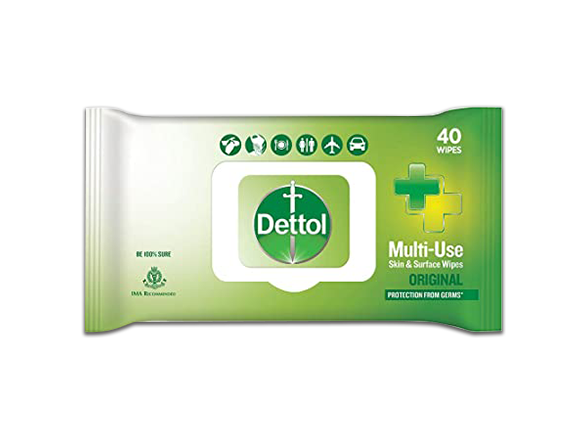 Dettol Multi Use Skin Surface Wipes Original, 40 Wipes